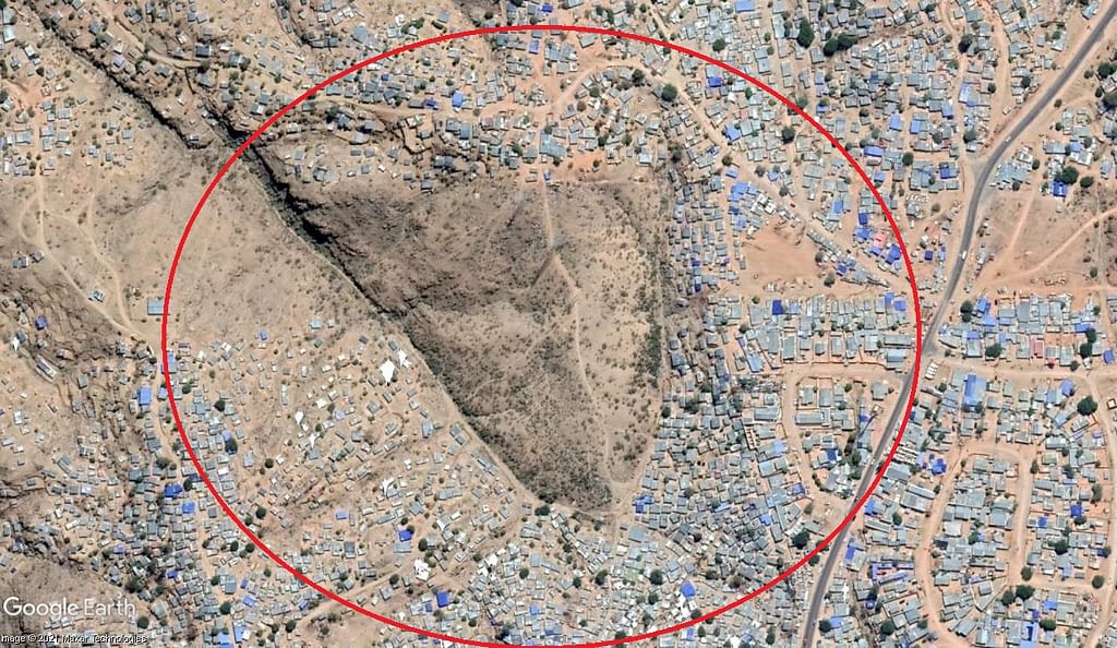 Zoomed in satellite image