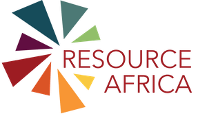 Resource Africa rainbow coloured fan logo.